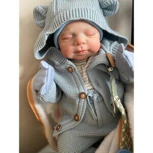 🆕18inch Soft Cloth Body Newborn Baby Dolls Poseable Limbs Sleeping Doll Girl